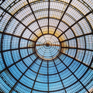 The glass ceiling in Galleria Vittorio Emanuele, Milano